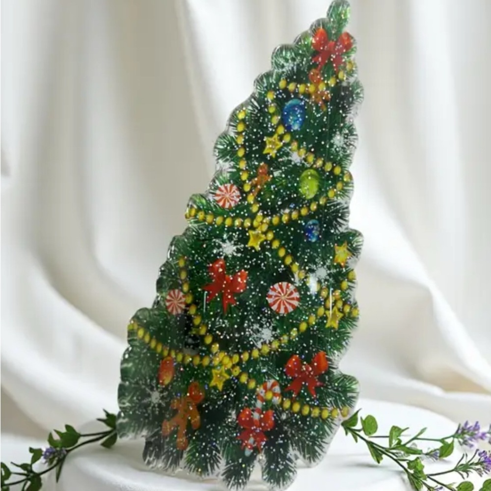 Christmas Tree Hair Claw Clip